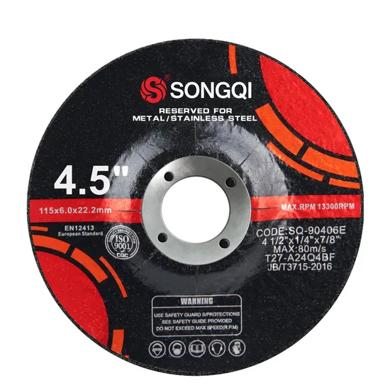 Songqi Metal Grinding Aluminum Oxide Resin Abrasive Grinding Disc