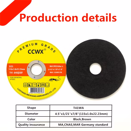 115mm Abrasive Cutting Disc for Metal with MPA Certificate