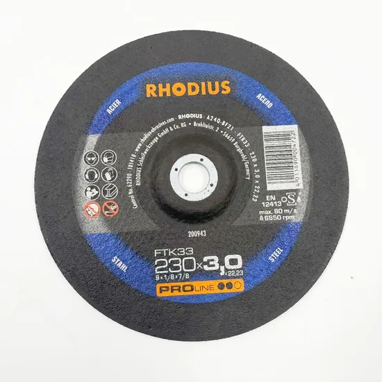 Rhodius Ftk33 230*3.0*22 Stainless Steel Metal Abrasive Cutting Wheel Cutting Disc