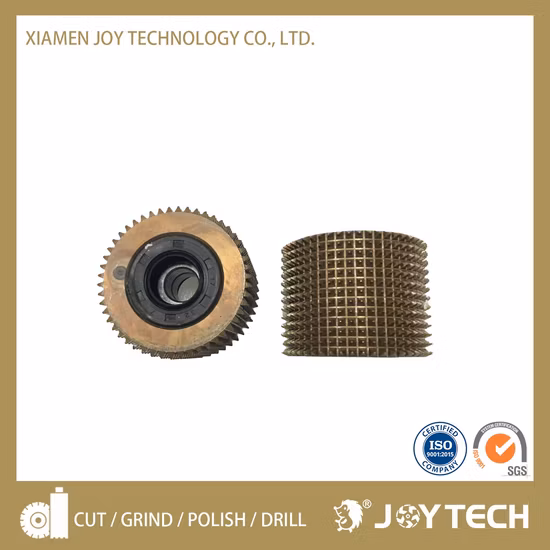 Joy Tech Diamond Cutting Tool Concrete Floor Grinding Wheel Abrasive Tooling Alloy Bush Hammer Roller with Support (JOY